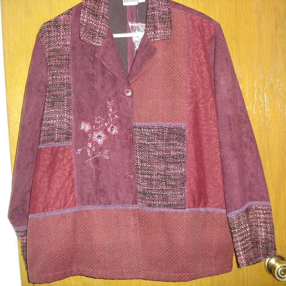 WOMENS SARA MORGAN For HABAND 3 PIECE PANTSUIT SIZE LA BURGANDY